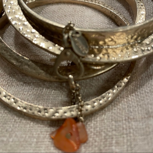 Chico’s Set of 3 Gold-toned Bangle Bracelets - Picture 3 of 5